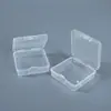 1.7 Alto 5.5 Cuadrado Caja de Plástico Transparente DIY Manicura Joyería Caja de Almacenamiento de Frijoles Caja de Embalaje para Piezas de Ferretería