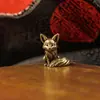 Venda Quente Transfronteiriça Novo Latão Retrô Sólido Raposa Ornamentos Raposa do Ártico Animal Decoração de Mesa Cobre