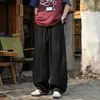 Calça Scimitar Wide Leg para Homem Plus Size Verão Fina Novo Estilo Chinês Lanterna Cenoura Solta Estilo Preguiçoso Calça Casual
