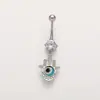 Anillos de Acero Inoxidable para Ombligo Transfronterizos, Ojo del Diablo de la Palma, Varios Estilos, Joyería para Piercing de Ombligo al por Mayor