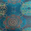 Bata Mongola Brocado Traje Tang Brocado Jacquard Tejido de Seda Bata Mongola Bordado Étnico de Seda Cheongsam Tejido de Seda