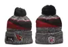 Gorro de Lana de Rugby Transfronterizo de Comercio Exterior Bordado de Equipo Gorro Tejido Gorro para el Frío Forro de Lana Protección Cálida para los Oídos Gorro Deportivo para Pareja