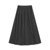 Top Irregular de Manga Corta Talla Grande ALINDM para Mujeres Ligeramente Gorditas con un Toque de Lujo Falda de Corte A Drapada 100kg