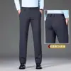 Pantalones Casuales Nuevos Color Café para Hombre 2026, Corte Delgado, Pierna Recta Elástica, Pantalones de Traje de Negocios de Alta Gama para Hombre