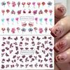 Nuevas pegatinas de uñas transfronterizas con diseño de flores y plantas, primavera y verano, hierba y madera, pegatinas de uñas con marca de agua fresca, venta al por mayor