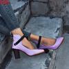 Sandalias de tacón alto y grueso para mujer, de talla grande, de comercio exterior europeo y americano, de Juti Spot, estación independiente de Amazon