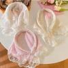 Diadema Triangular de Encaje Francés, Pañuelo para la Cabeza, Sombrero, Bufanda Pequeña para Niña de Estilo Pastoral, Accesorios para el Cabello para Foto