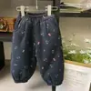 Ropa de Invierno para Niñas Estilo Coreano, Pantalones de Felpa Lindos de Dibujos Animados, Nuevos Pantalones Largos de Felpa Grises, Gruesos y Cálidos, Versátiles