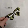Pinza para el pelo dulce retro original de Otoño e Invierno Pinza para el pelo con lazo de terciopelo verde Pinza para coleta Pinza de resorte Pinza superior