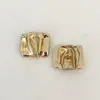 Botões Metálicos Plissados, Casacos de Tricô Estilo Chanel, Suéteres, Roupas de Exterior, Vestuário, Decoração para Malas, Acessórios e Materiais no Atacado