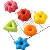 Nuevo Juego Transfronterizo de 24 Piezas Molde de Silicona Grueso para Galletas Muffin Cupcake Donut 6 Formas DIY Horneado