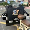 Funda impermeable para patinete eléctrico de gran tamaño, negra, con forro de forro polar, a prueba de viento y engrosada, para uso en invierno, patinete eléctrico nuevo, a prueba de viento, refrigerante y cálida, con protección para el hombro.