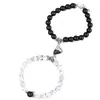 Imán blanco y negro Ins amor atracción pulsera de pareja un par de diseño de nicho personalizado pulsera de novias fabricantes al por mayor
