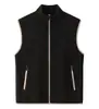 Nuevo chaleco grueso de forro polar con cuello alto y logo personalizado, chaqueta sin mangas para hombre, ropa de trabajo, chaleco con diseño cálido forrado de forro polar