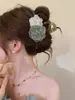 Pinza para el Cabello de Flor de Rosa Nube Súper Hada para Mujer, Nuevo Estilo de Alta Gama 2026, Pasador para la Parte Posterior de la Cabeza, Pinza para Moño, Pinza de Tiburón