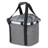 Cesta Plegable para Bicicleta, Cesta de Bicicleta, Bolsa Frontal de Aleación de Aluminio, Accesorios para Bicicleta de Montaña, Bolsa para Bicicleta Plegable con Capacidad de Carga de 5 kg