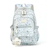 Mochila de estilo japonés, nueva, moderna, de alta apariencia, fresca y dulce, con diseño de estrella y luna, para estudiantes de secundaria y preparatoria, mochila casual ligera