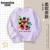 Poppy's Playtime Capítulo 3 Roupas Moletom Infantil de Manga Longa Primavera e Outono Animalzinho Sorridente Gato Sonolento Estampa