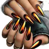 Nueva Manicura Popular Transfronteriza Europea y Americana 24 Piezas Moda Sexy Estilo Proceso de Galvanoplastia Punta Larga Uñas Portátiles Esmalte de Uñas Venta al por Mayor