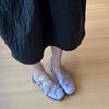 Versión de Piel de Oveja ~ Zapatos Mary Jane Cuadrados de Estilo Ballet Retro Francés para Mujer con Hebilla Cruzada Zapatos Deportivos Pequeños de Cuero Zapatos de una Sola Capa