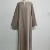 Aliexpress Amazon Comércio Exterior Transfronteiriço Vestido Solto Cor Sólida Slim Elegante Tamanho Grande Vestido Longo