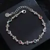 Pulseira Estrela de Zircônia Cor Dopamina Estilo Vermelho Online Feminina Nicho Versátil Pulseira Retrô Acessórios com Elemento Trevo