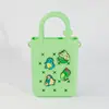 Bolsa de Silicona con Agujeros DIY Moda Hombro Único Cruzada de Hombro de Mano Multifuncional Bolsa de Almacenamiento Bolso de Vacaciones en la Playa Venta al por Mayor