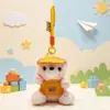 Overol de dibujos animados colgante de peluche de oso muñeca perfumada llavero decoración de mochila muñeca de máquina de garra venta al por mayor