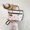 Bolso de caja nuevo de alta costura transfronterizo para mujer con estampado de cerezas, bolso de hombro y cruzado estilo Chanel, bolso de nicho