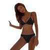 Bikini de estilo coreano con estampado de lunares, estilo vintage, sencillo y sexy, de tres puntos, para mujer