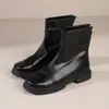 Otoño Invierno 2026 Nuevo Moda Casual de Comercio Exterior Tacón Grueso Botas Adelgazantes Estilo Francés Botines Botas Adelgazantes Transfronterizo