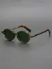 Gafas de Sol Retro Redondas Transfronterizas con Tachuelas Moda Retro Versátiles para Viajes Vacaciones