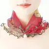Primavera, Verano y Otoño Estilo Coreano Suéter de Malla Bufanda Pequeña para Cuello y Bufanda para Cuello Delgada Moderna Versátil Semidecorativa Bufanda de Gasa
