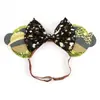 Diadema Serie Temática Parque de Atracciones Orejas de Mickey y Minnie Lazo de Lentejuelas Tocado Vestido de Actuación Escénica Accesorios para el Cabello