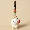 Chaveiro Pingente Escultura em Madeira Artesanal Doze Signos do Zodíaco Pingente de Corrente para Bolsa Ano do Coelho Presente de Aniversário para Amigo Fofo