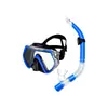 Conjunto de óculos de mergulho e snorkel transfronteiriço para homens e mulheres, máscara de mergulho de armação grande, snorkel úmido, conjunto de equipamento de snorkel de duas peças