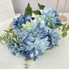 Dália de 7 Cabeças Flor Falsa Flor Artificial Produto Acabado Noivado DIY Decoração Sala de Estar Ornamentos Buquê de Seda Atacado