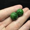 Cuentas de palinse de 16 mm de imitación de jadeíta seca de dragón verde, cuentas sueltas, venta al por mayor, pulsera de bendición tallada DIY, collar, pendientes antiguos