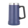 Taza de Cerveza Brasileña de 24 oz con Asa, Gran Capacidad, Portátil para Uso en Exteriores, Oficina, Coche, Taza Térmica con Caja de Regalo