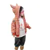 Ropa infantil, chaqueta naranja de manga larga para niña, atuendo de otoño, sudadera con capucha infantil elegante, chaqueta de béisbol a rayas casual para bebé