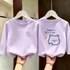 Camiseta de manga larga para niña, algodón puro, nueva y elegante camiseta de otoño para niños 2026, camiseta básica de otoño para niña pequeña