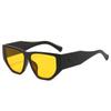 Gafas de sol de moda europeas y americanas con montura completa poligonal 2024, estilo coreano, informales, combinables, para hombres y mujeres.