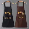 Nuevo delantal de cocina para el hogar impermeable a prueba de aceite moderno lindo ropa de trabajo para hombres y mujeres delantal de cocina delantal de cintura personalizado