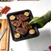 Manoplas de Silicona para Horno Resistentes al Calor Herramientas para Hornear Guantes Aislados de Silicona Engrosados Resistentes a Altas Temperaturas para Horno Microondas Anti-quemaduras