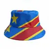 Bandera de la República Democrática del Congo Sombrero de Pescador para Hombres y Mujeres, Sombrero de Cubo con Visera con Estampado de Bandera, Sombrero para Exteriores con Protección Solar