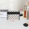 Bolsa de Maquiagem de Rede Estilo Ins Super Popular Bolsa de Maquiagem Portátil Feminina Malha de Amor Boca de Maquiagem Envelope Vermelho Armazenamento de Cosméticos