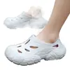 Zapatos con Agujeros para Hombre Verano Exterior Antideslizantes Sensación de Pisada en Mierda Conducción Deportivos Casuales Punta Cerrada Playa Zapatos de Agua de Coco