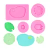 Molde de Silicona de Verano para Estanque de Hoja de Loto Fondant Decoración de Pastel de Chocolate Yeso Aromático Molde para Jabón Hecho a Mano