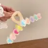 Pinza para el Cabello con Caramelo en Forma de Corazón para Mujer, Celebridad de Internet Coreana Linda Nueva Pinza de Garra de Verano Pinza de Tiburón con un Toque de Alta Gama