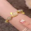 Pulsera Xiaohongshu con Color Suave Degradado, Perlas Rosa Transparente como el Hielo, Adecuada para que Jueguen Estudiantes y Niñas, Perlas Redondas, Regalo para Mejores Amigas